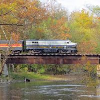 Cuyahoga Valley Railroad Train between Boston Mills and Peninsula, Ohio  October 2012, Пенинсула