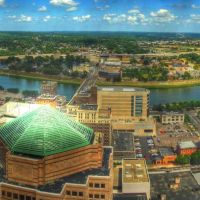 Aerial Pano of Dayton, Ohio, Портадж-Лейкс