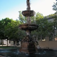 Old City Fountain, Downtown, Lancaster, Ohio, Рарден