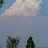 smoke column of Lonesome Complex (9-8-08) from Medford, Медфорд