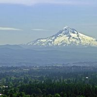 Mount Hood from Rocky Butte State Park, Portland, Oregon, Паркрос