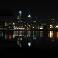 Philly at night from Kelly Drive, Белмонт