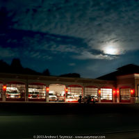 The Minquas Fire Company HQ during the Super Moon rise, Даунингтаун