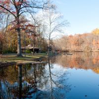 Lake Reflections in Alverthorpe Park, Pennsylvania, Дженкинтаун