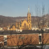 Immaculate Conception R.C. Church in Johnstown from Amtrak, Джонстаун