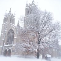 Mount Lebanon United Presbyterian Church in blizzard, Дормонт