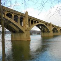 Columbia–Wrightsville Bridge aka Veterans Memorial Bridge, Historic Lincoln Highway, Wrightsville, PA, Ист-Проспект