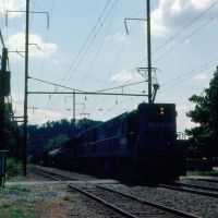 Conrail Mixed Freight Train led by GE E44 No. 4404 at Columbia, PA, Ист-Проспект