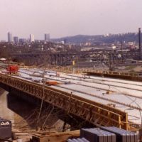 New bridge under consturction, April 1984., Мак-Кис-Рокс