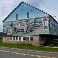 Barn mural on the Lincoln Highway near Schellsburg, PA, Пайнт