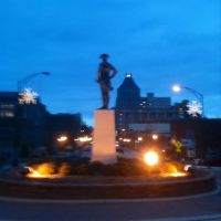 General Nathanael Greene Statue Downtown Greensboro, North Carolina.jpg Greensboro, NC is Named after GEN. Greene. The bronze statue of Nathanael Greene stands eleven and a half-foot tall the statue is mounted on a brick and marble pedestal inside Holiday, Гринсборо