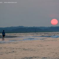Sun coming up over Holden Beach, NC, Джексонвилл