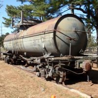 stranded tanker rail car at the Fayetteville Fire Department training tower facility, 2-27-10, Фэйеттвилл