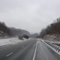 Interstate 40 in winter, Бакстер