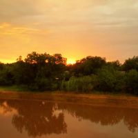Sunset over the Catclaw Creek in Abilene, TX!, Абилин