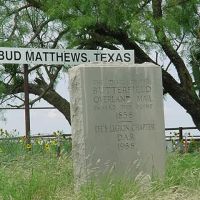 Marker on the Butterfield stage route in TX, Аспермонт