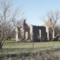 Remains of stone building at old Belle Plain TX. Feb. 2012., Аспермонт
