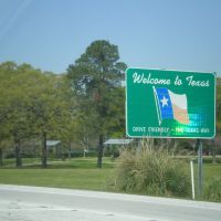 Texas welcome sign, Васком
