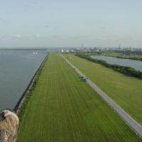 Powered Paragliding Over Texas City Levee, Вичита-Фоллс