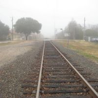 Railroad in Fog, Garland, Texas, Гарленд