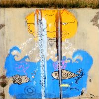 Graffiti on Wall of Drainage Ditch, Дир-Парк