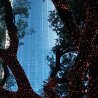 Festive Lights at Hermann Square (Wells Fargo Bank Plaza in back), Хьюстон