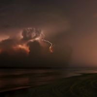 Lightning Storm off the coast of Atlantic Beach, Атлантик-Бич