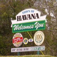 Havana, FL welcome sign (2010), Гавана