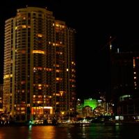 Miami, Florida - Usa - Burlingame Island at Night, Майами