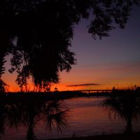 sunset over the Hillsborough River, Tampa, Florida (10-22-2006), Тампа