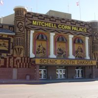 mitchell, south dakota, corn palace, front, Митчелл