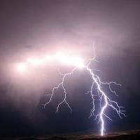 Lightning near Mount Pleasant, Моунт-Плисант