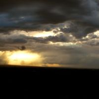 Storm over Salt Lake at sunset, Холладей