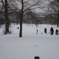 Snow at last. Manor Park Aldershot., Алдершот