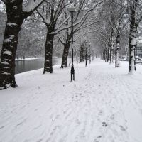 Bedford embankment in the snow - 2007, Бедворт