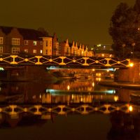 Birmingham Canal at Night Near NIA...., Бирмингем