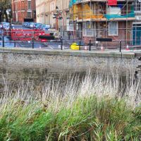 Retaining wall failure, West Quay, Bridgwater, Бриджуотер
