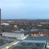 Bootle panoramic from 16th floor of Strand House, Бутл