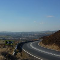 view of glossop from snake pass, Глоссоп