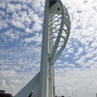 Spinnaker Tower and passing clouds, Госпорт