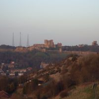 Dover Castle from the Western Heights Trail, Kent, England, United Kingdom, Дувр