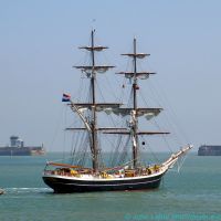 Morgenster Two-Masted Brig, Class A Tall Sailing Ship, Dover Harbour, Kent, UK, Дувр
