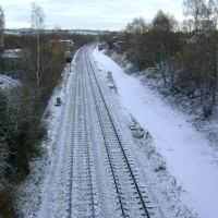 November Snow On Thornhill Train Line., Дьюсбури