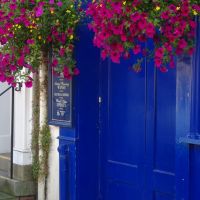 Blue door and flowers., Киддерминстер