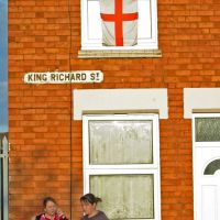 Patriotic household at the top end of King Richard St, Coventry, UK, Ковентри