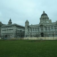 "The three Graces" (Royal Liver, Cunard, and Port of Liverpool Buildings) from Pier Head - Liverpool, U.K., Ливерпуль