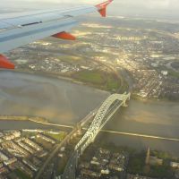 Runcorn / Widnes Bridge from air., Ранкорн