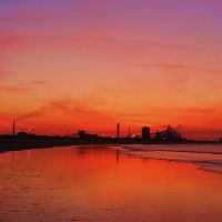 Sunset over Steel, Redcar Beach, Редкар