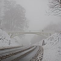 Winter weather, Reigate Hill footbridge, Рейгейт