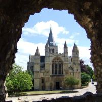 Rochester Cathedral from the Castle, Rochester, Kent, UK., Рочестер